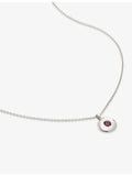 Monica Vinader sterling silver and red garnet necklace, imported from the UK
