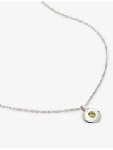 selfridges Monica Vinader August Birthstone Sterling Silver and Peridot Necklace- Buy online at McGrocer