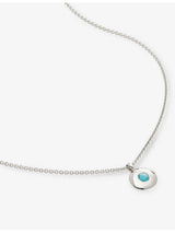 selfridges Monica Vinader December Birthstone Sterling Silver and Turquoise Necklace- Buy online at McGrocer