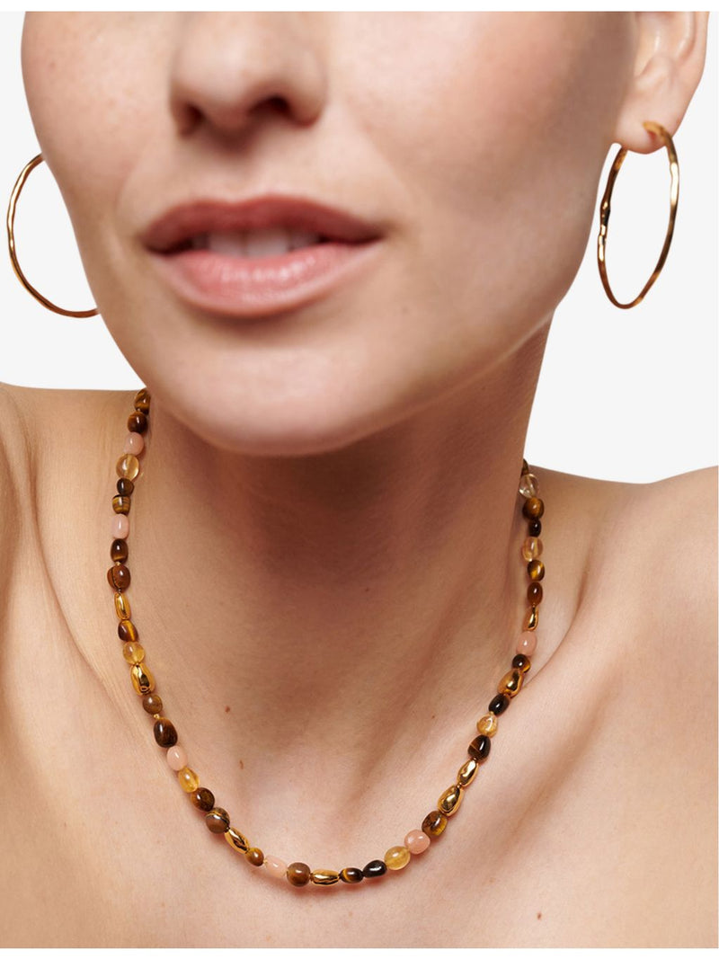 Monica Vinader Rio gold-plated sterling silver necklace, imported from the UK