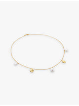 selfridges Monica Vinader Capri Keshi Pearl Pendant Necklace in 18ct Yellow Gold Vermeil- Buy online at McGrocer