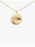 Monica Vinader 14ct yellow gold locket necklace 41-46cm chain, UK version