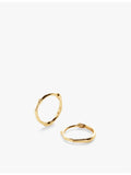 Monica Vinader mini huggie earrings in 14ct yellow gold (British brand)