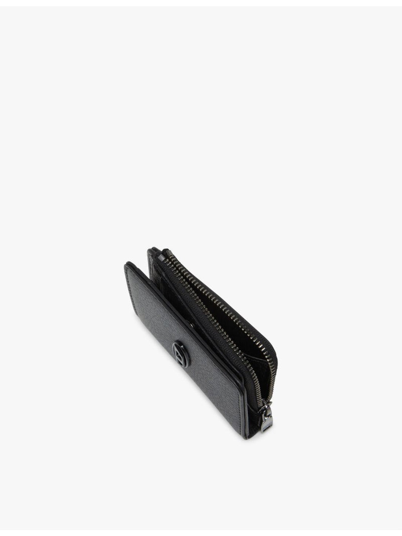 Diesel Hissu Evo logo-badge leather cardholder, imported from the UK