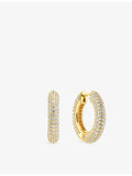Sif Jakobs 18ct gold hoop earrings with zirconia 20mm (British brand)