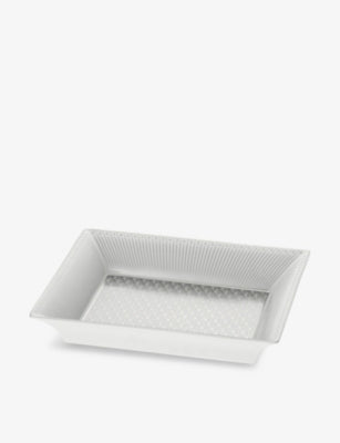 Christofle Malmaison porcelain trinket tray 20cm, imported from the UK