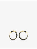 Shaun Leane 18ct gold-plated vermeil enamel hoop earrings, UK version