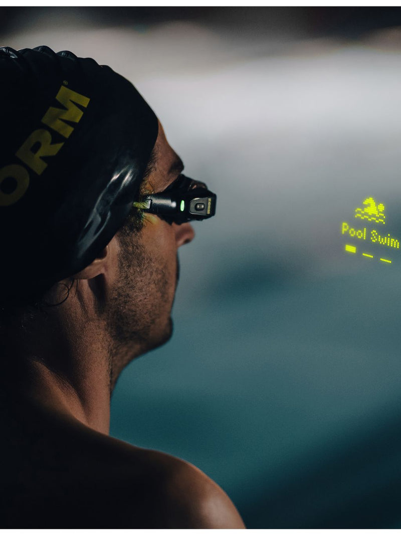 FORM Smart Swim 2 goggles with AR display, imported from the UK