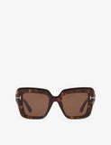 Tom Ford TR001880 ESME square-frame acetate sunglasses (British brand)