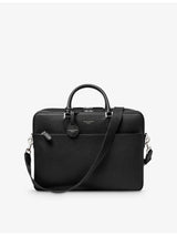 selfridges Aspinal of London 48hr Mount Street Logo-embossed Leather Travel Bag- Buy online at McGrocer