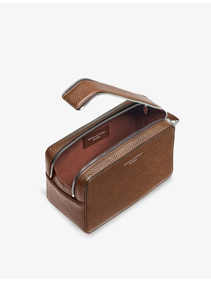 Aspinal of London Mount Street leather wash bag - British product