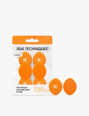 Real Techniques Mini Miracle concealer puffs pack of six, UK version