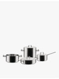 Alessi Convivio 4-piece stainless-steel cookware set, imported from the UK