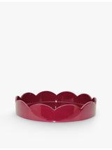 selfridges Addison Ross London Scalloped Wood Tray 21.5cm- Buy online at McGrocer