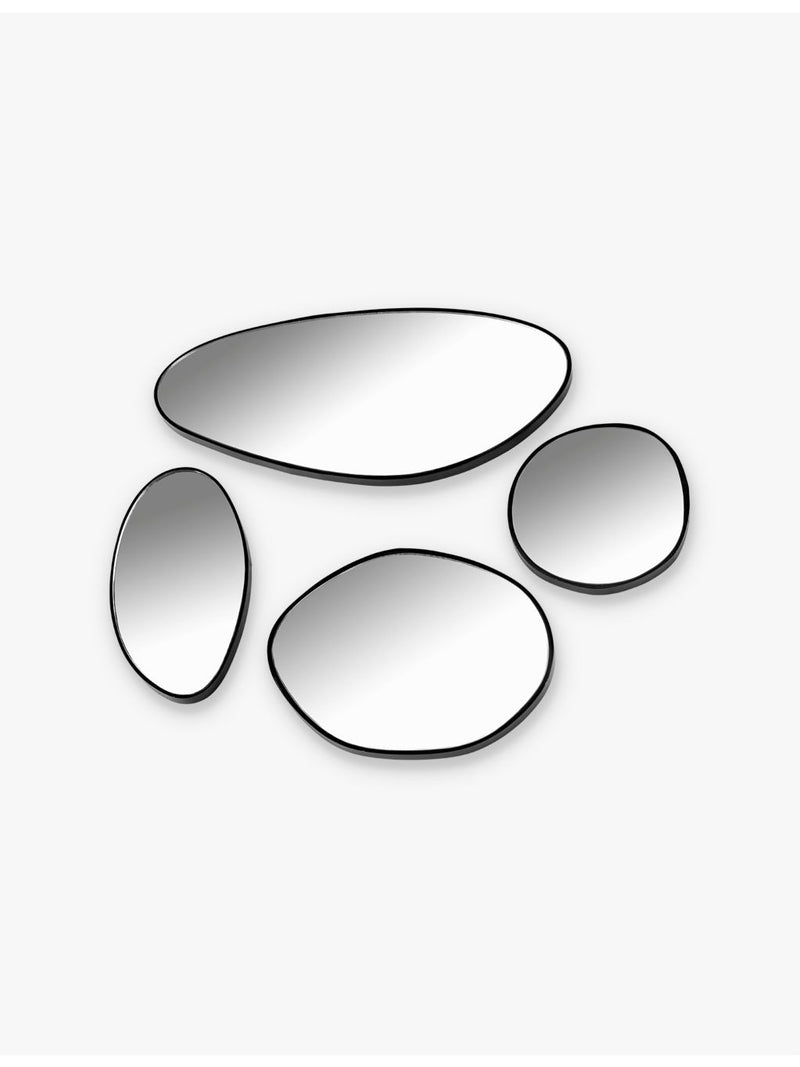 Serax steel and glass wall mirror 50x23cm, imported from the UK