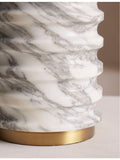 Soho Home Arabescato Corchia linen and marble table lamp 81cm (British brand)