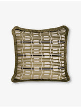 selfridges Soho Home Erin Jacquard Square Chenille Woven Cushion 50cm x 50cm- Buy online at McGrocer