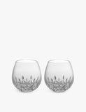 Waterford Lismore Essence stemless red wine glasses set of two - British product