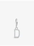 Thomas Sabo sterling silver letter D cubic zirconia charm, UK version