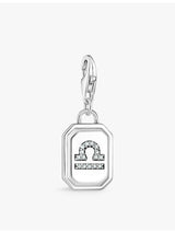 selfridges Thomas Sabo Libra Star Sign 925 Sterling Silver and Zirconia Pendant Charm- Buy online at McGrocer