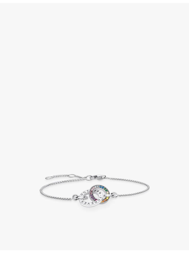 Thomas Sabo sterling silver pendant bracelet with zirconia, imported from the UK
