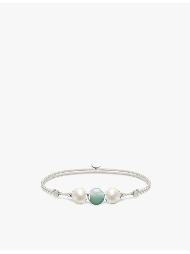 Thomas Sabo sterling silver aventurine rope bracelet, imported from the UK