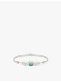 Thomas Sabo sterling silver aventurine rope bracelet, imported from the UK
