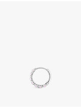 selfridges Thomas Sabo Filigree Sterling Silver Glass Stone and Zirconia Single Hoop Earring- Buy online at McGrocer