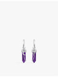 Thomas Sabo chain-drop sterling silver imitation amethyst earrings 3.8cm (British brand)