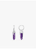 Thomas Sabo chain-drop sterling silver imitation amethyst earrings 3.8cm (British brand)