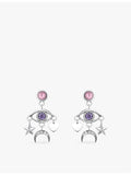 Thomas Sabo drop earrings in sterling silver with cubic zirconia, imported from the UK