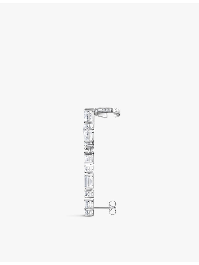Thomas Sabo stainless steel ear climber with cubic zirconia 5cm, UK version