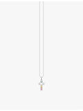 Thomas Sabo cross pendant necklace with zirconia and glass stones, imported from the UK