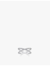 selfridges Thomas Sabo Crossover Dots Sterling Silver and Zirconia Ring- Buy online at McGrocer