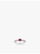 selfridges Thomas Sabo Heart 925 Sterling Silver and Zirconia Ring- Buy online at McGrocer