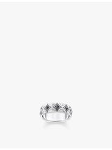 selfridges Thomas Sabo 925 Sterling Silver and Zirconia Band Ring- Buy online at McGrocer