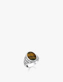 Thomas Sabo Sterling Silver Tiger's Eye and Zirconia Signet Ring