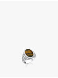 Thomas Sabo signet ring with tiger's eye and zirconia - British product