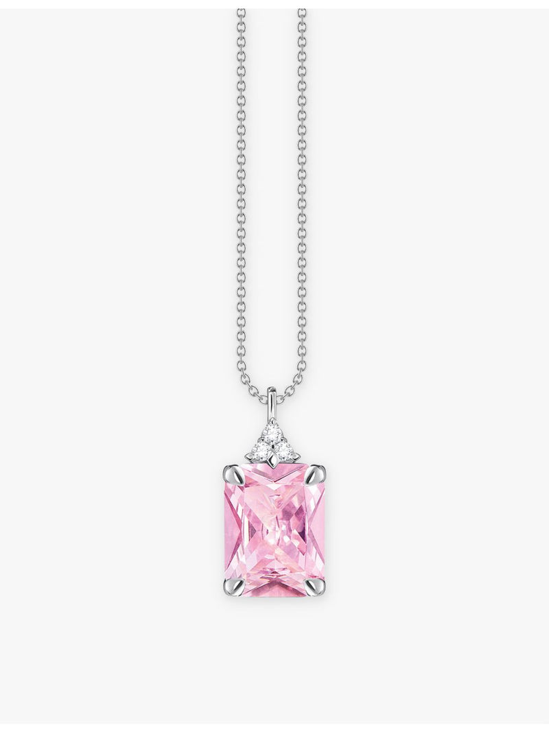 Thomas Sabo pendant necklace octagon-cut cubic zirconia 40-45cm chain (British brand)