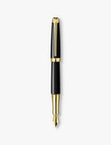 Caran d'Ache Léman Ebony Black medium-nib fountain pen 14cm, imported from the UK