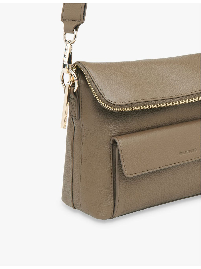 Whistles logo-embossed leather cross-body bag, UK version