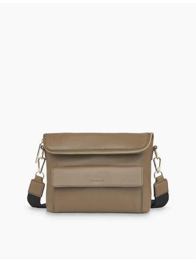 Whistles logo-embossed leather cross-body bag, UK version