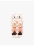 Kitsch mini puffy plastic claw hair clips pack of eight (British brand)