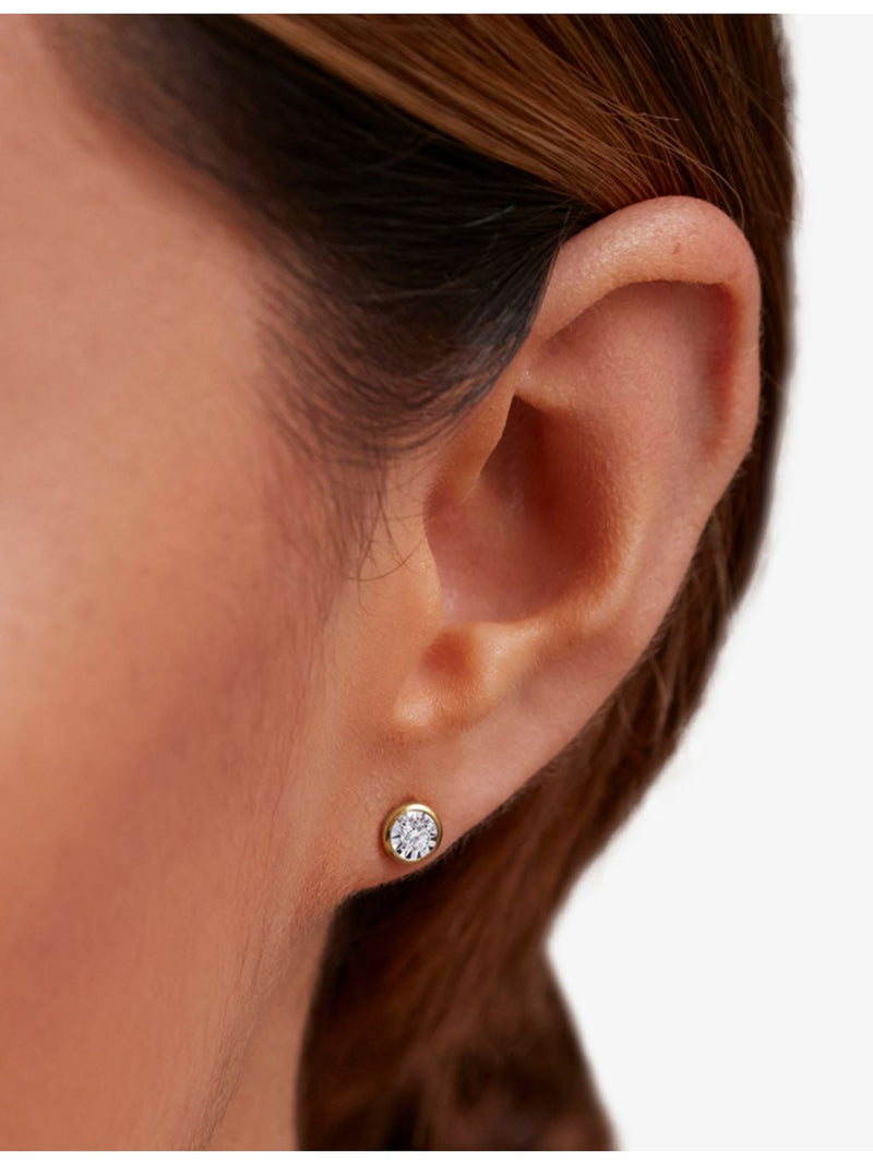 Monica Vinader lab-grown diamond stud earrings 0.082ct, imported from the UK
