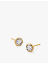 selfridges Monica Vinader Solitaire 18ct Yellow Gold Vermeil Sterling Silver 0.082ct Brilliant-Cut Lab-Grown Diamond Stud Earrings- Buy online at McGrocer