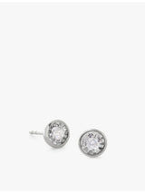 selfridges Solitaire 0.082ct Brilliant-Cut Lab-Grown Diamond Sterling-Silver Stud Earrings- Buy online at McGrocer