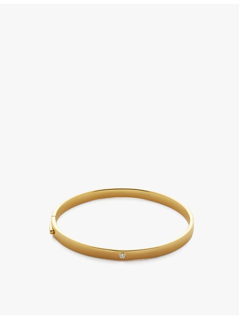 Monica Vinader solitaire diamond bangle 0.015ct, UK version