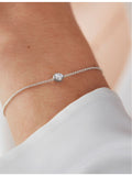 Monica Vinader solitaire lab-grown diamond bracelet 19cm - British product