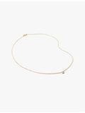 Monica Vinader solitaire diamond necklace 18ct gold-plated vermeil - British product