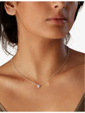 Monica Vinader sterling silver solitaire necklace with 0.06ct lab-grown diamond, UK version